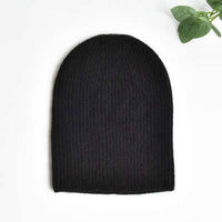 CashWool Fold-over Beanie - Black