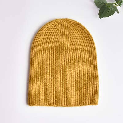 CashWool Fold-over Beanie - Oatmeal