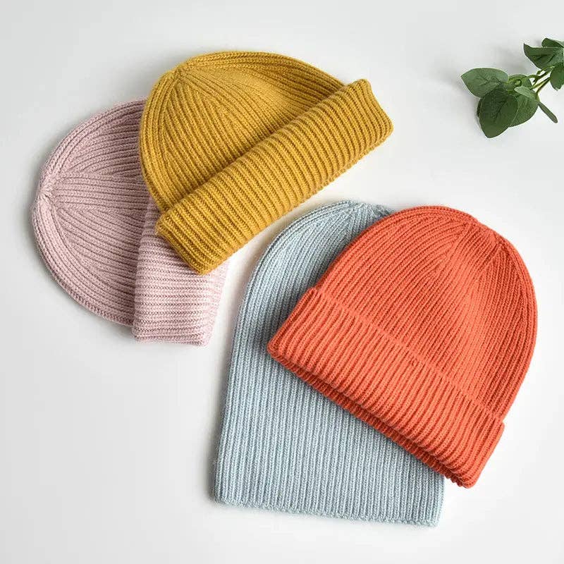 CashWool Fold-over Beanie - Mustard