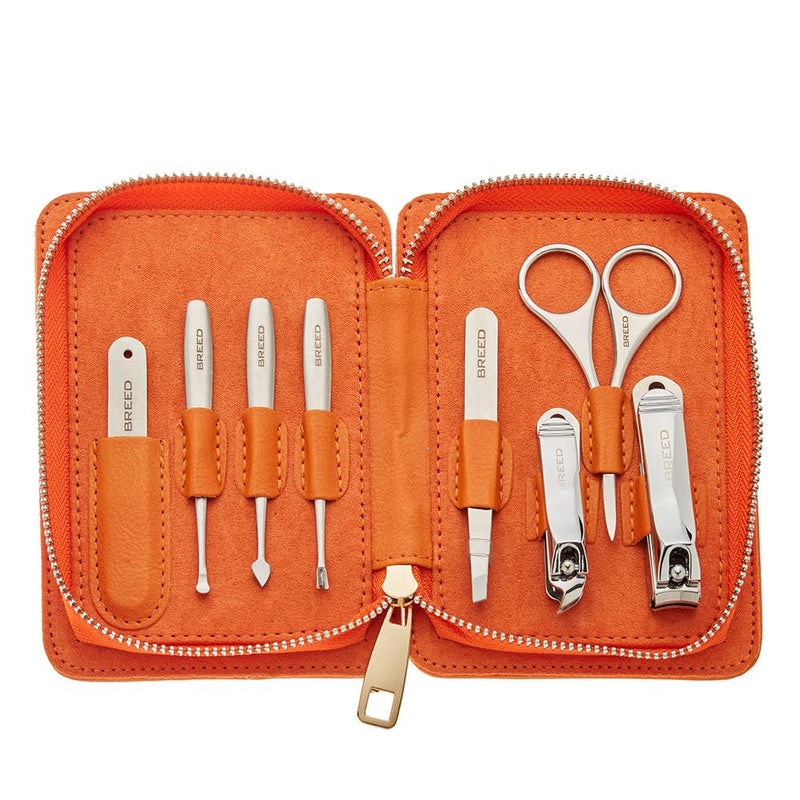 Breed Katana 8-Piece Surgical Stainless Steel Groom Kit: Orange