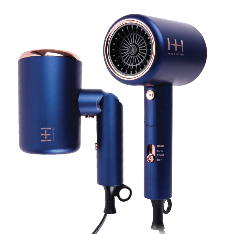 Hot & Hotter Turbo 3500 Foldable Hair Dryer Blue