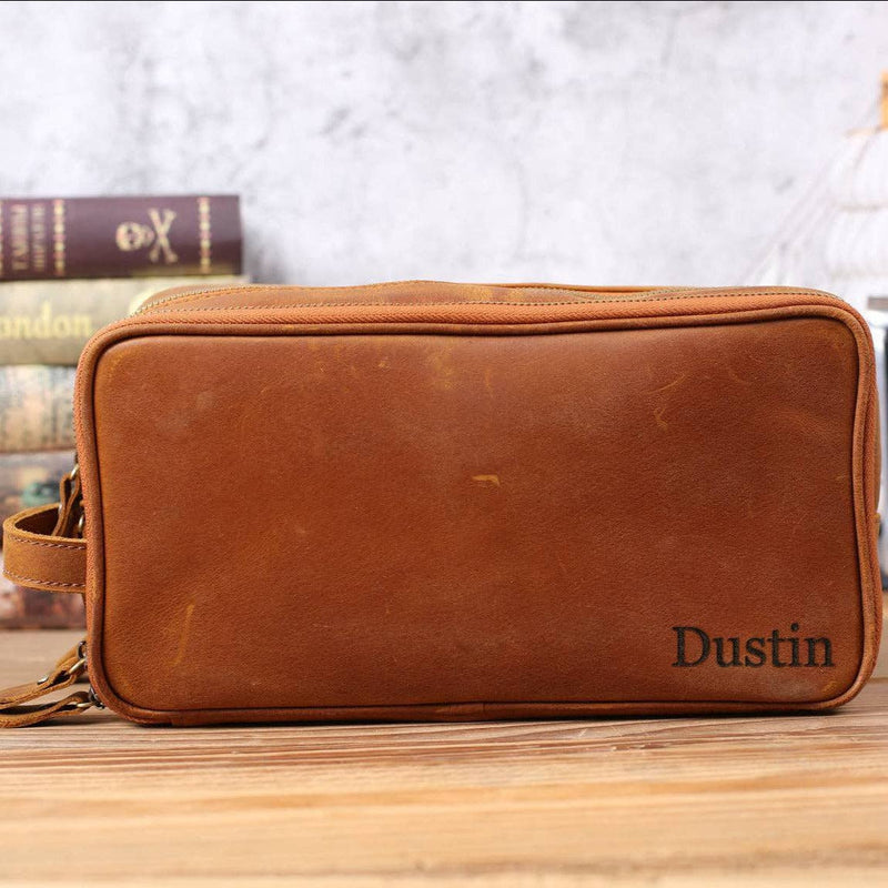 Waterproof Leather Dopp Kit