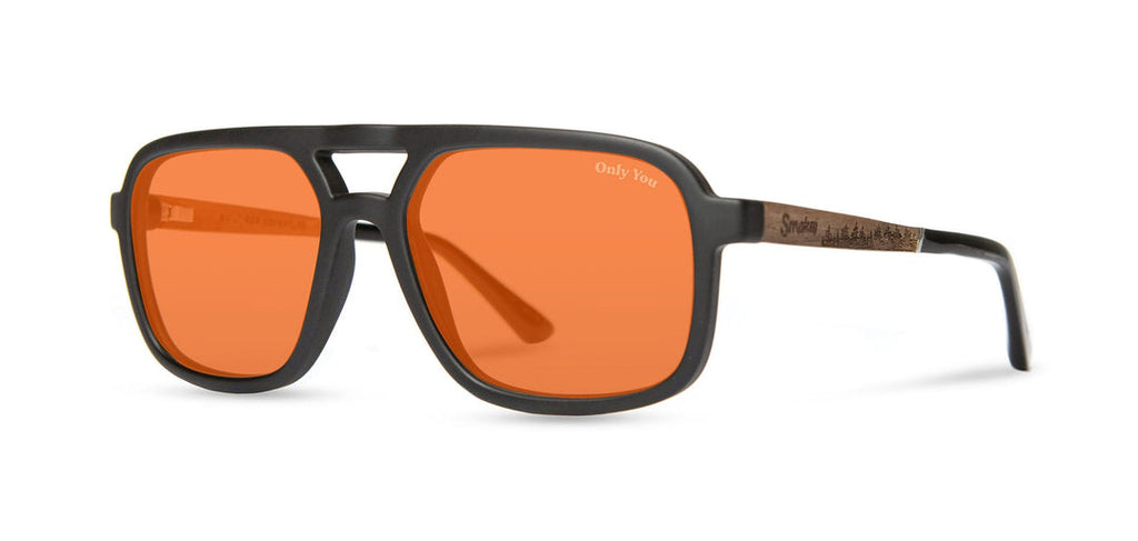 Camp Glacier: Smokey Bear Edition - Matte Black - Amber Polarized