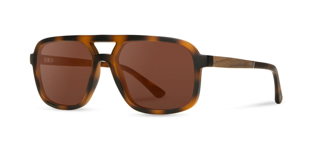 Camp Glaciers: Matte Tortoise/ Walnut - Brown Polarized