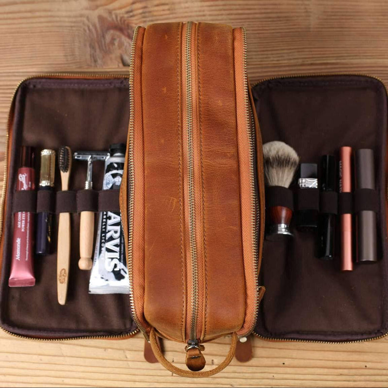 Waterproof Leather Dopp Kit