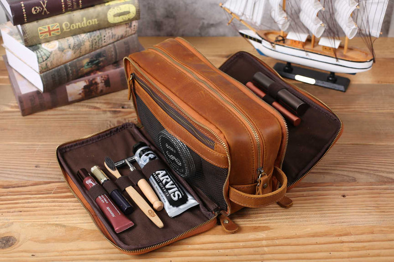 Waterproof Leather Dopp Kit